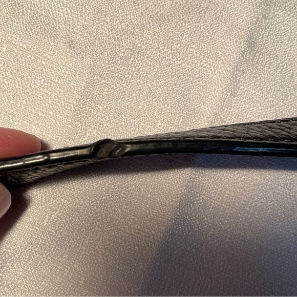 kate spade Pebbled Textured Black Leather Purse Suede Top Detachable Tassel - Picture 6 of 14